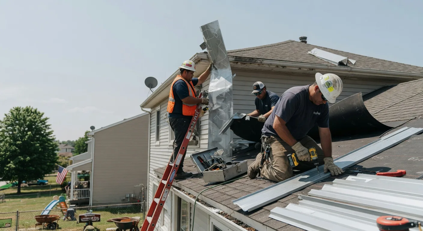 Storm Damage Metal Roof Repair in New Salem, PA